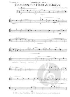 Skriabin, Romanze für Horn und Klavier von Alexander Skrjabin 