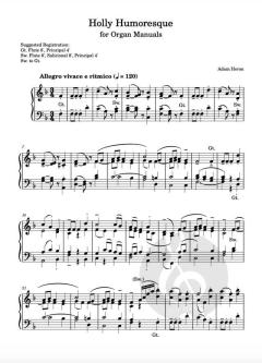 Manuals only music for Christmas 