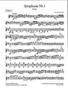 Symphonie Nr. 1 D-Dur D 82 von Franz Schubert 