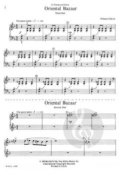 Oriental Bazaar Elementary 3 Piano Trio 1 Piano 6 Hands von William Gillock 