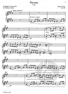Pavane Op. 50 von Gabriel Fauré für Klavier vierhändig im Alle Noten Shop kaufen