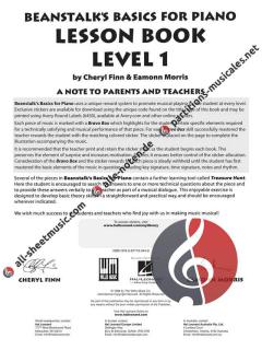 Beanstalk's Basics For Piano Lesson Book Level 1 von Cheryl Finn 
