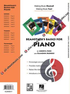 Beanstalk's Basics For Piano Lesson Book Level 1 von Cheryl Finn 