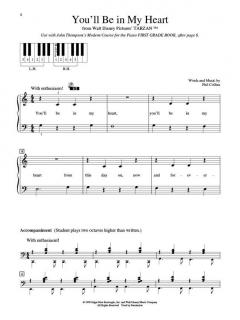 Popular Piano Solos First Grade John Thompsons Modern Course 