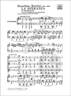 La Speranza With Piano It/Fr No.2 Of 3 Cori (Gioachino Rossini) 