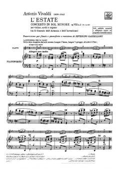 Concerto in sol minore - L'Estate Op. 8 No. 2 von Antonio Vivaldi 