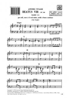 Beatus Vir Psalm 111 Instrumental Parts RV598 B Flat von Antonio Vivaldi 