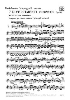7 Divertimenti o Sonate Op. 18 von Bartolommeo Campagnoli 