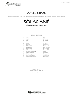 Solas Ane (Yesterday's Joy) von Samuel R. Hazo (Download) 
