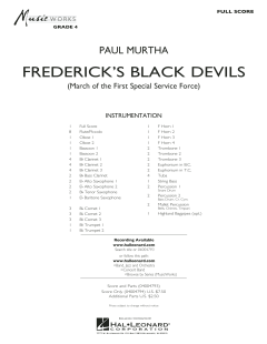 Frederick's Black Devils von Paul Murtha 