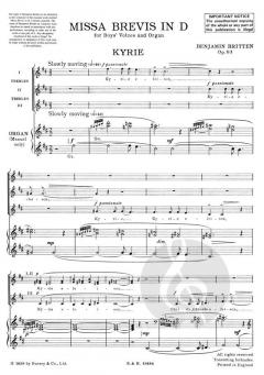 Missa Brevis D-Dur (Benjamin Britten) 