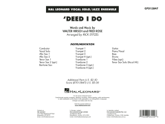 'Deed I Do von Walter Hirsch (Download) 
