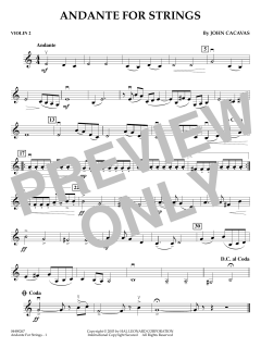Andante for Strings von John Cacavas (Download) 