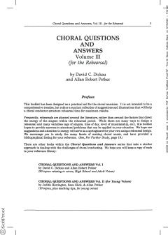 Choral Questions And Answers Vol. 3 von Allan Robert Petker (Download) 