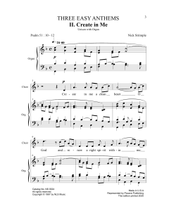 Create in Me von Nick Strimple (Download) 