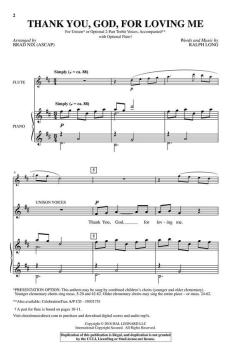 Thank You, God, for Loving Me von Ralph Long (Download) 