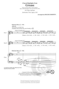 Grease Choral Highlights (Download) 
