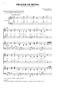 Prayer Of Being (Mark Hayes) 