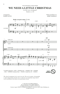 We Need A Little Christmas von Jerry Herman (Download) 