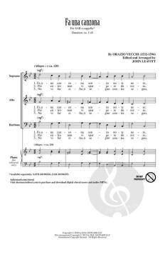 Fa Una Canzona von Orazio Vecchi (Download) 