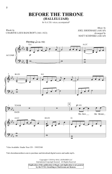 Before the Throne (Hallelujah) von Joel Shoemake 