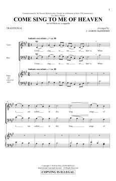 Come Sing to Me of Heaven (Download) 