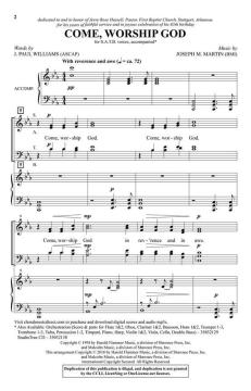 Come, Worship God von Joseph M. Martin 
