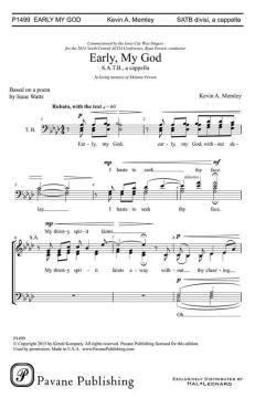 Early, My God (Kevin A. Memley) 