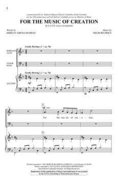 For the Music of Creation von Milburn Price 