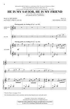 He Is My Savior, He Is My Friend von Don Besig (Download) 