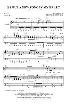 He Put a New Song In My Heart von Michael Barrett 