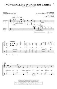 Now Shall My Inward Joys Arise von William Billings 