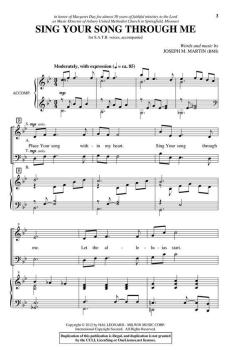 Sing Your Song Through Me von Joseph M. Martin (Download) 