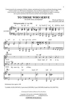 To Those Who Serve von Jill Gallina (Download) 