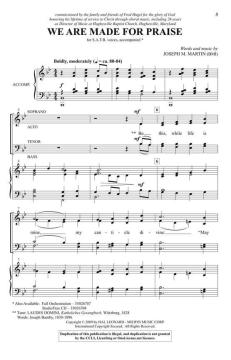 We Are Made for Praise von Joseph M. Martin 