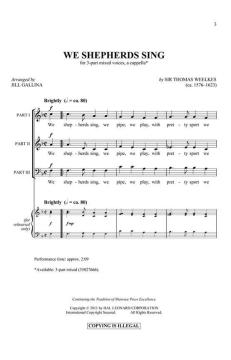 We Shepherds Sing von Thomas Weelkes (Download) 