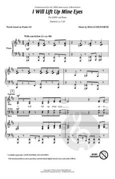 I Will Lift Up Mine Eyes von Rollo Dilworth (Download) 