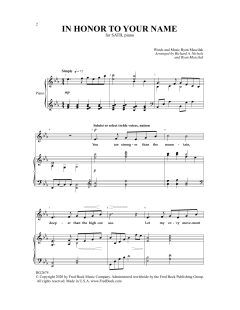 In Honor to Your Name von Ryan Mascilak (Download) 