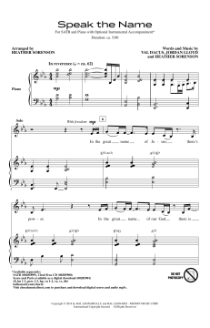 Speak the Name von Heather Sorenson (Download) 