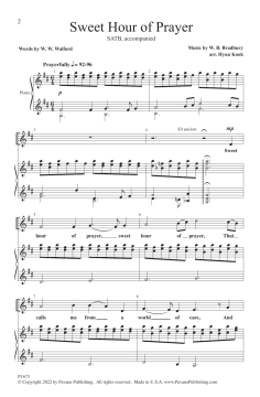 Sweet Hour of Prayer von William B. Bradbury (Download) 