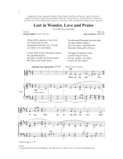 Lost in Wonder, Love and Praise von Howard Helvey 