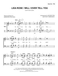 Lida Rose/Will I Ever Tell You? (Meredith Willson) 