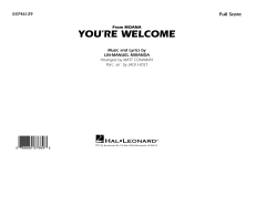 You're Welcome von Miranda Lin-Manuel (Download) 
