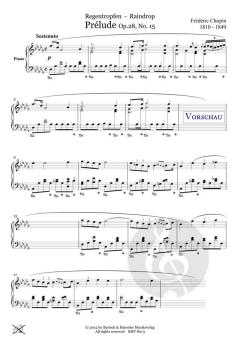 Prélude op. 28, Nr. 15 (Regentropfen Prélude) von Frédéric Chopin 