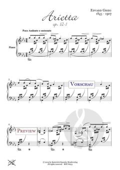 Arietta op. 12-1 von Edvard Grieg 