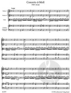 Concerto d-Moll TWV 43:d2 von Georg Philipp Telemann (Download) 