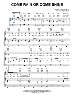 Come Rain Or Come Shine von Harold Arlen (Download) 