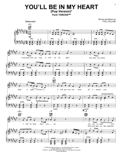 You'll Be In My Heart (Pop Version) von Phil Collins (Download) 