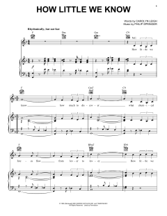 How Little We Know von Carolyn Leigh (Download) 