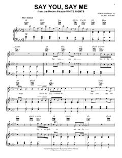 Say You, Say Me von Lionel Richie (Download) 